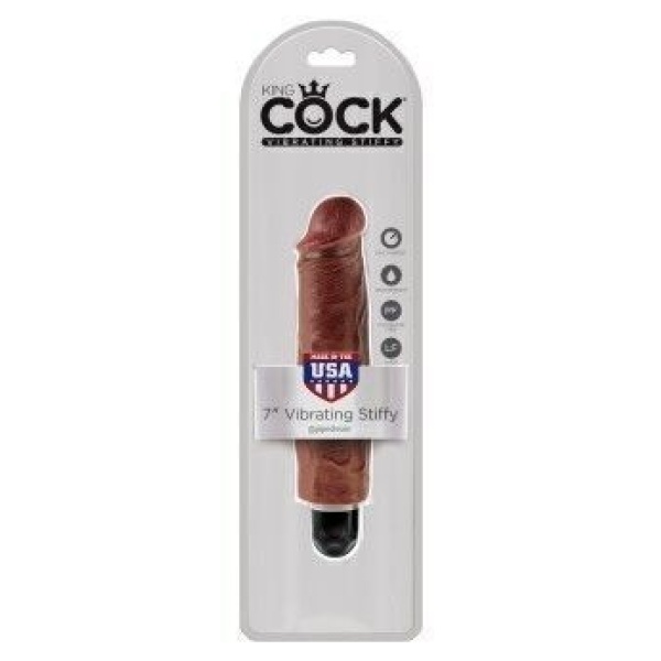 King Cock Brown 7 Inch Vibratore Stiffy