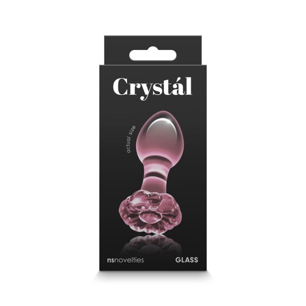 Crystal Flower Glass Pink